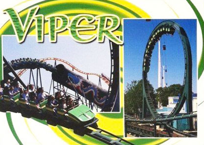 The Viper rollercoaster at Astroworld in Houston
